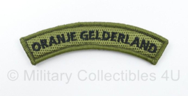 KL Nederlandse leger Regiment Infanterie Oranje Gelderland straatnaam met klittenband - 10,5 x 3,5 cm