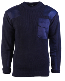 Commando trui ronde hals DONKERBLAUW - merk Mil-tec - Acryl  - Militair model - nieuw gemaakt