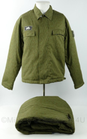 DDR NVA panzerjacke met broek Strichtarn camo - winter uniform - maat 48 - gedragen - origineel