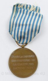 VN UN medal Pour la defence des principes de la charte des Nations Unies  - origineel
