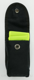 Politie zwarte koppeltas met Fastrap limb restraint straps - 14 x 8½ x 4 cm - origineel