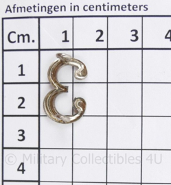 Wo2 Eenheid nummer  3 metaal - 2 x 1 ,5 cm origineel