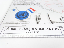 Plaat - United Nations Protection Force - 28 x 17,5 cm - 1995 - origineel