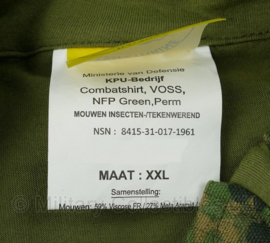 NFP Green Combatshirt Voss NFP Green Permethrine met schuine rits - maat XL - nieuw  - origineel