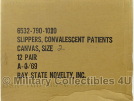 US Army slippers Vietnam oorlog 1969, nieuw in verpakking - maat medium - origineel