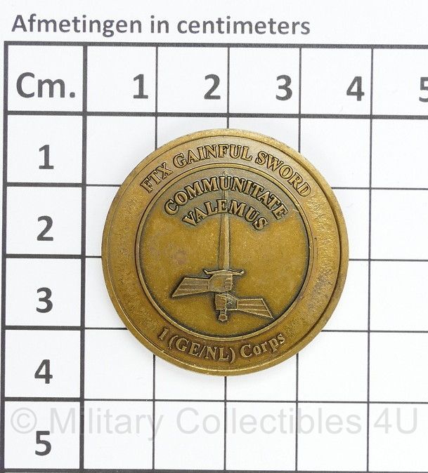 Defensie Coin 1 GE NL Corps 2003 - Exercise FIX Gainful Sword - origineel