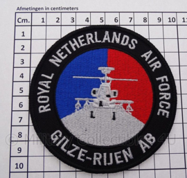 KLu Koninklijke Luchtmacht Gilze rijen AB "Royal Netherlands Air Force" -  met klittenband - diameter 10 cm