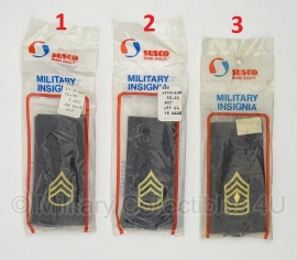 US Army SUSCO en AAFES shoulder boards - in verpakking -  5,5 x 11 cm. - 1 paar - origineel