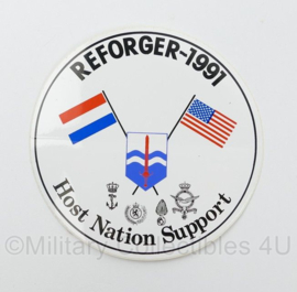 Host Nation Support Reforger 1991 sticker - diameter 10 cm - origineel