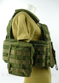 Plate Carrier Warrior Assault Systems DCS Green met 2 utility pouches  - origineel