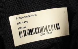 Nederlandse politie ME jas Mobiele Eenheid donkerblauw - met portofoon lussen en klittenband (zonder emblemen) - maat 52  - origineel