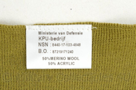 KL leger colsjaal khaki - 50% Acrylic   en 50% Merino wool - origineel Nederlands leger