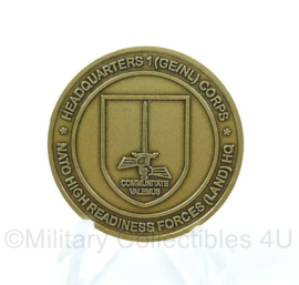 Nederlandse Defensie coin - 1 Ge NL Corps Exercise Noble Light II. Sep 2007 - origineel