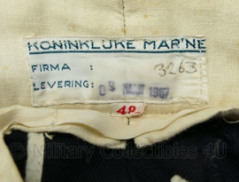 Korps Mariniers korte DT jas met broek 1967  - maat 49 jas en 48 broek - rang Korporaal - origineel