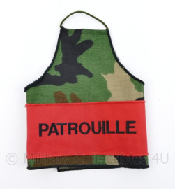 Defensie Custom made Patrouille armband Woodland - 26 x 50 cm - origineel