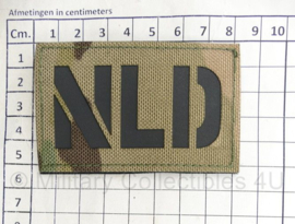 NLD patch multicam van defensie - met klittenband - afmeting 8 x 5,5  cm - origineel