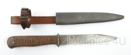 WO1 WO2 Duitse Stiefelmesser - leder van schede vernieuwd - 24,5 cm lang - origineel