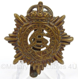 WO2 Britse baret insigne Royal Army Service Corps- Kings Crown - afmeting 4 x 5 cm - origineel