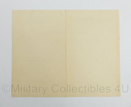 WO2 Duits Staatsprufungskommission oproepformulier 1935 - 20,5 x 17 cm - origineel