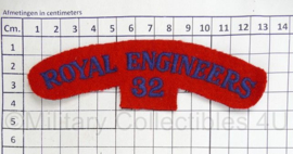 Britse leger Royal Engineers 32 shoulder title - 13 x 4 cm - origineel