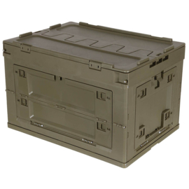 Kunststof kist opvouwbaar Army Green - 60 liter - nieuw