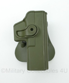 KMARNS Korps Mariniers en Defensie IMI-Z1010 Defense Glock 17 Holster Olive Drab - 13 x 11 x 3 cm - licht gebruikt - origineel
