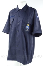 KMAR Marechaussee overhemd VT korte mouw met emblemen - maat 6080/9095 - origineel