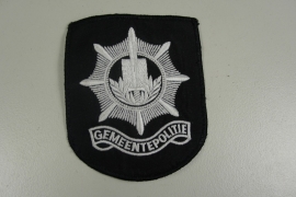 Gemeentepolitie mouw embleem - 10 x 8,5 cm - origineel