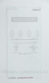 Royal Canadian Air Force Flight Information En Route Low Altitude North Sea West UK(L)5 - 26,5 x 12,5 cm - origineel