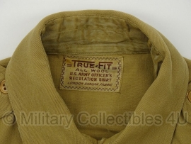 US officer khaki shirt overhemd lange mouw - size XS - True Fit US Army officers Regulation shirt - origineel WO2 US