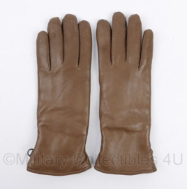 Britse leger Bruine lederen MK2 Combat gloves met voering - gedragen - maat 7 t/m 10 - origineel