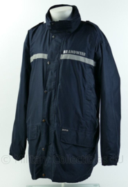 Nederlandse brandweer parka - donkerblauw - maat Extra Large - gedragen - origineel