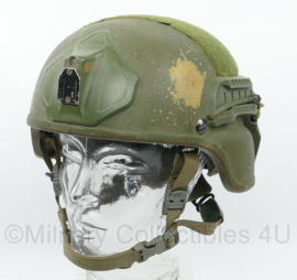 US Army ArmorSource AS501 LLC helm met rails en NVG mount - beschermklasse NIJ IIIA - maat Large - gedragen - origineel