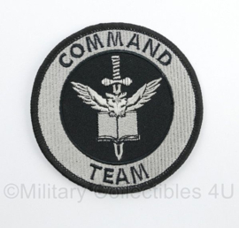 Command Team embleem Black and Grey met klittenband - diameter 9 cm