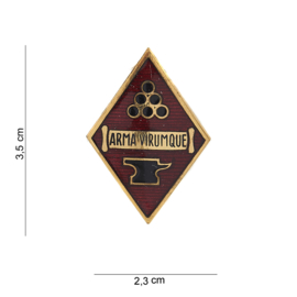 US Army Ordinance Replacement Training Center UNIT CREST paar - 3,5 x 2,3 cm - maker GEMSCO - origineel