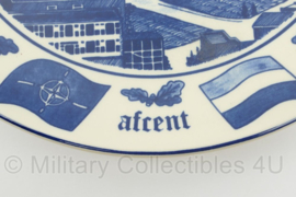 Wandbord Nederlands Administratief Korps Afcent - diameter 24½ cm - origineel