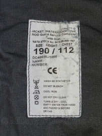 Regenjas Britse leger parka, jacket waterproof - maat 190/112 - origineel