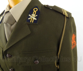 KL Veld Artillerie Gele Rijders uniform set, jasje, broek, schuitje - maat 49 3/4 - origineel