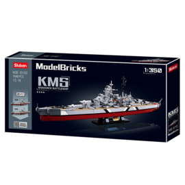 Sluban WO2 Duitse Bismarck battleship 2 in 1 bouwset - 1849 bouwstenen - nieuw in verpakking - origineel
