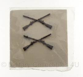 US collar insigne set - vietnam oorlog - 4 x 2 cm - 1969 - origineel
