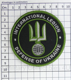 Oekraïnse leger International Legion Defense of Ukraine embleem - met klittenband - diameter 9 cm