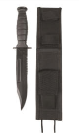 Army Survival knife met schede - zwart