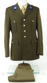 KL Landmacht DT uniform jas en broek Aan- en afvoertroepen 2e luitenant  - model voor 2000 aan en afvoer troepen - Maat 54 jas (LARGE ) en 94x85 broek uit 1989 - origineel