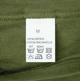 Defensie katoenen shirt groen lange mouw - maat Medium - nieuw in verpakking - origineel