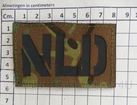 NLD patch multicam van defensie - met klittenband - afmeting 8 x 5,5 cm - origineel