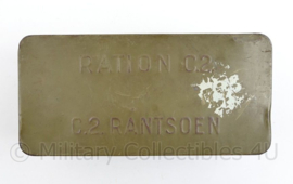 Ration C2 Rantsoen blik - 9 x 11 x 10,5 cm - origineel