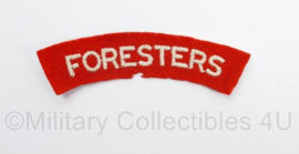Britse leger Foresters shoulder title - 10,5 x 3,5 cm - origineel
