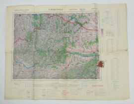 WW2 British War Office map 1944 Central Europe C. Budejovice Tsjechië - 83,5 x 63,5 cm - origineel