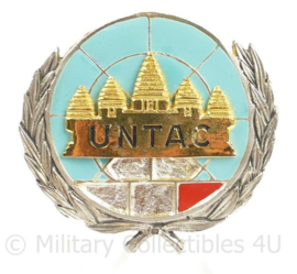 Franse 1e REC UNTAC speldje - diameter 4 cm - origineel