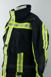 Brandweer jas met broek met reflectie 2018 donkerblauw - huidig model - maat Medium - nieuw - origineel